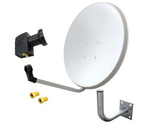 60 cm HD impianto satellitare Digital Twin LNB supporto a parete 45 cm 4K 2 p...