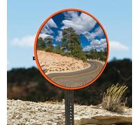 60 cm Specchio Stradale Convesso, Specchio di sicurezza convesso con Staffa di Fissaggio Parete, vista grandangolare, per interni ed esterni