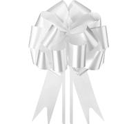 60 Coccarde Bianche Matrimonio Auto Fiocchi Decorazioni Nozze Nastro Addobbi Mac