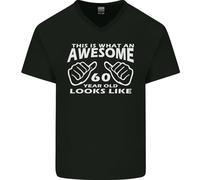 60° Compleanno 60 Anni Questo È Ciò Che T-Shirt In Cotone A V Per Uomo
