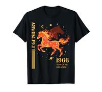 60° Compleanno Anno del Cavallo di Fuoco 2026 Retro 1966 Zodiaco Maglietta