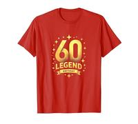 60° Compleanno Leggenda Celebrazione Regalo per la Pietra miliare Maglietta, Uomo, Rosso, L