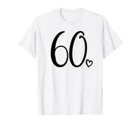 60 Compleanno per Le Donne sessanta Numero Carino 60 Maglietta