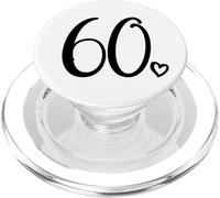 60 compleanno per le donne sessanta numero carino 60 PopSockets PopGrip per MagSafe