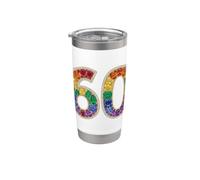 60° compleanno ragazza gioielli gemme gemme partito donne sessanta Bicchiere termico in acciaio inox doppia parete