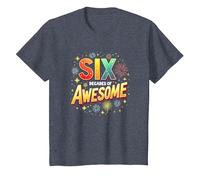 60° Compleanno Six Decades of Awesome Celebration Gift Maglietta, Bambini, Pervinca, 10 Anni