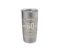 60° compleanno vintage 60 anni per uomo donna Bicchiere termico in acciaio inox doppia parete