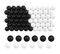 60 Confezione 15mm Silicone Perline Fai Bracciale Collana Jewelryblack Bianco