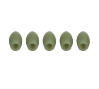 60 connettori verdi in dacron per pesca alla carpa grossolana | 14 mm elastico nodo bloccaggio accessori con foro interno