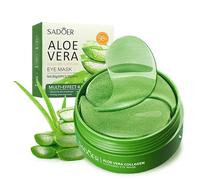 60 cuscinetti per gli occhi in aloe vera, contro le occhiaie, con estratto di ialuronio, collagene e aloe vera, cuscinetti per gli occhi contro le rughe, borse per gli occhi, puffiness