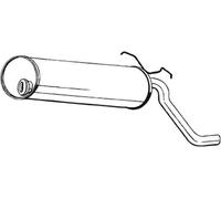 54 CV SILENZIATORE POSTERIORE PER CITRON C15 Furg VD 1.1 KW 40 CV 54