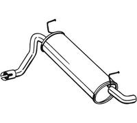 60 CV SILENZIATORE POSTERIORE PER FIAT Panda 169 1.2 4x4 KW 44 CV 60