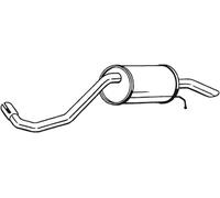 Bosal Silenziatore posteriore 233-417 per VW Fox (5Z1, 5Z3, 5Z4)