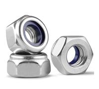 60 dadi autofrenanti M5 esagonali DIN 985 - Czkonore in acciaio inox A2/V2A, set dadi di sicurezza, autobloccanti