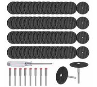 60 dischi da taglio compatibili con accessori Dremel, dischi da taglio da 32 mm per utensili rotanti, set di dischi da taglio per metallo, acciaio e altro ancora, ruote da taglio con 8 mandrini da 3
