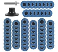 60 dischi lamellari da 50 mm, dischi lamellari per smerigliatrice angolare 40 60 80 120 dischi abrasivi per metallo, acciaio, legno, lucidatura, sbavatura