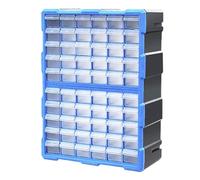 60-Drawer Parts Cabinet - Stackable Storage Organizer, Hardware and Craft Compartment Holder, Modular Drawer Unit | Garage Workshop Storage Solution, DIY Tool Organizer, Small Component Holder