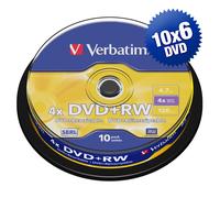 60 DVD+RW Verbatim Matt Silver 4,7GB Riscrivibili AZO 4X Cake - 43488