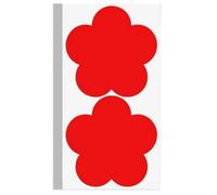 60 etichette adesive bianche grandi, 100 x 60 mm, in tinta unita, autoadesive, da imballaggio, per stampa, ufficio, cucina, supermercato e laboratorio, scatole portaoggetti (fiori rossi)