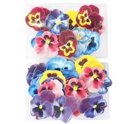 60 Fiori Di Carta Per Torte, Fiori Di Viola Decorati, Decorazione Floreale Per Torta, Mini Fiori Di Carta 3D, Decorazione Floreale Di Carta Per Dessert, Decorazione Di Pasticceria Per Feste.