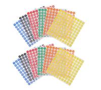 60 fogli adesivi numerati 1-100 Per Scrivania | Etichetta di codifica multicolore punti etichette for l'organizzazione dei file del notebook