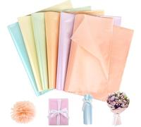 60 Fogli Carta Velina Colorata, Carta Colorati Imballaggio, Carta da Imballaggio, Carta Velina per Imballaggio, Carta Colorati, Foglio Colorato Tissue Paper, Carta Velina Regalo