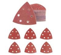 60 Fogli Carta Vetrata di Triangolari, Tamponi Abrasivi Cuscinetti a Mouse, Fogli Abrasivi a 6 Fori Gancio e Passante per Detail Palm Levigatrice,Carta Vetrata per Legno Grana 60/120/180/240/320/400