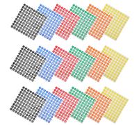 60 fogli di adesivi rotondi a pois colorati - Etichette per file con codice
