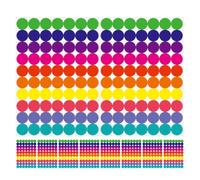 60 fogli di etichette adesive rotonde scrivibili fai da te per codifica a colori, adesivi per barattoli, quaderni, buste, pacchi, magazzini