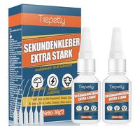 60 g di colla istantanea extra forte, impermeabile, super colla con tappo anti-intasamento, per plastica, metallo, vetro, legno, ceramica e fai da te (60 g)