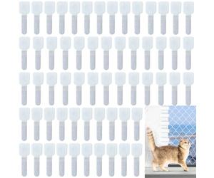 60 ganci adesivi per reti per gatti, fissaggio per balcone, per | Ganci per reti da balcone non c'è bisogno di praticare fori ganci adesivi esterni forte tenuta per un montaggio sicuro per