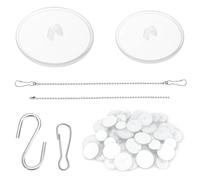60 ganci autoadesivi da soffitto per montaggio a soffitto, gancio autoadesivo, gancio per soffitto senza foratura, gancio adesivo impermeabile, gancio da parete, 20 pezzi, gancio a forma di S, 10