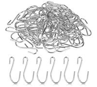 60 ganci piccoli a S in acciaio inox S da appendere 2,6 cm, a forma di S, colore argento, mini gancio in metallo per fai da te, portachiavi da appendere, gioielli, targhetta con nome