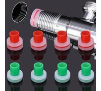 60 guarnizioni a prova di perdite per raccordi per valvole triangolari con filettatura interna DN15, utilizzate in impianti idraulici residenziali, comprese valvole angolari per lavabo e cucina (rosso