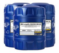 60 L mannol Longlife 508/509 0W-20 olio motore 7722 Api Sp (RC) Sn Plus Acea