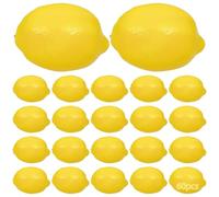 60 limoni artificiali, colore giallo brillante, per decorare la casa e la cucina, perfetti per centrotavola, feste, matrimoni, artigianato fai da te