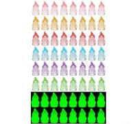 60 mini gnomi luminosi in resina, impermeabili, incantati, statuette in miniatura per giardini delle fate, decorazione per acquari, scene per case delle bambole
