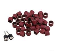 60 nastri abrasivi a grana 80 da 1/2 pollici x 1/2 pollici con 2 mandrini in gomma da 30,5 cm per l'uso su pietra, ceramica, vetro, legno e altri materiali