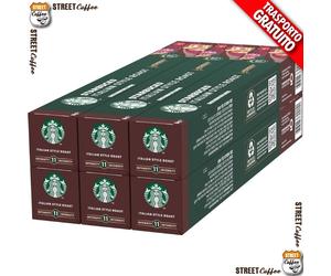 60 non 50 Cialde Capsule Caffè Sturbucks 100% Comp Nespresso ITALIAN STYLE ROAST