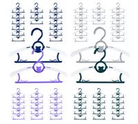 60 Pack Baby Hangers for Closet Plastic Kids Hangers Clothes Space Saving Hangers Non Slip Extendable Baby Hangers for Nursery Toddler Heavy