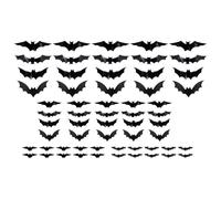 60 Pack Halloween LED Bat Decorations, Lighted 3D Bat Stickers Glow in The Dark Bats Decoration Wall Stickers for Halloween Party, Bedroom Window Decorations, Indoor and Outdoor Home Decals
