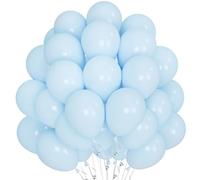 60 palloncini blu, macaron, blu, in lattice, colore blu pastello a elio, 12 pollici, per feste di compleanno, ragazzo, baby shower, matrimonio, San Valentino, sesso, comunione, festa