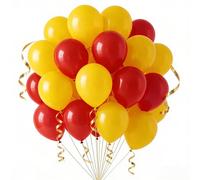 60 palloncini in lattice rossi e gialli da 30,5 cm, utilizzabili per kit di arco di palloncini, decorazioni per compleanno e laurea, baby shower, matrimoni (30,5 cm)