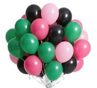 60 palloncini malvagi da 30,5 cm, rosa e verde, in lattice nero e rosa chiaro, decorazioni per feste di compleanno, anniversario, matrimonio, fidanzamento, feste