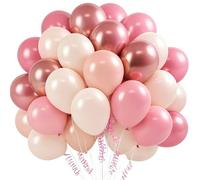 60 palloncini rosa e beige da 30 cm per compleanni di ragazze, Feste, Palloncini rosa chiaro, color carne, oro rosa, sabbia bianca per matrimoni, addii al nubilato, decorazioni per feste