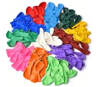 60 palloncini spessi in lattice di vari colori, set di palloncini arcobaleno. Adatto per travestimenti per la Giornata dei bambini, la stagione scolastica, la decorazione per feste di compleanno e per