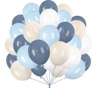 60 palloncini viola metallizzati elio palloncini pastello viola lattice palloncini viola scuro palloncini per feste di compleanno matrimonio matrimonio fidanzamento baby shower (retro blu sabbia