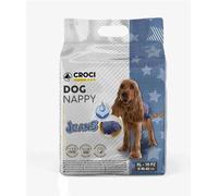 60 Pannolini igienici per cani Dog Nappy Jeans taglia XL 40-62cm - 6 pacchi da 1