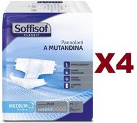 60 PANNOLONI A MUTANDINA SOFFISOF CLASSIC MEDIUM CON ADESIVI