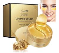60 Pcs Collagene Patch Occhi,Patch Occhiaie e Borse,Maschera per il Trattamento Sotto Gli in Oro,Anti-Rughe e Anti-Occhiaie,Rimuovi Borse e Puffiness,Idrata Anti-Età